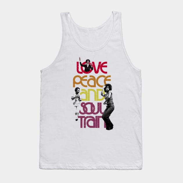 Love Peace and Soul Train Tank Top by Unfluid